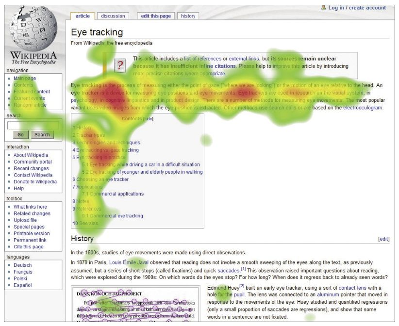 图3-16　维基百科页面的热力图分析